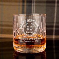 90. Geburtstag Crystal Whisky Glas Für Sie Oder Ihn | Präsentationsbox Gravur Name Und Datum Personalisierter Becher Mama Papa Pops Nana von ForeverBespoke