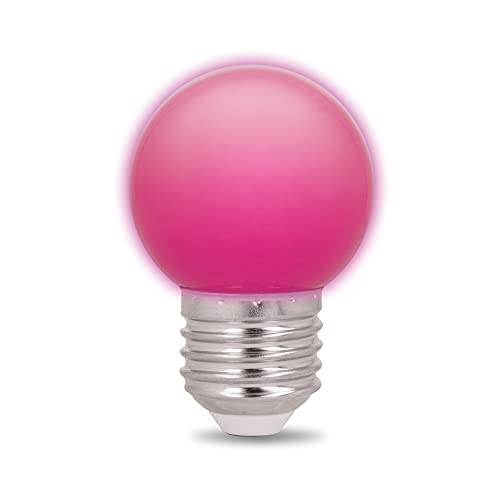 Forever Light 5x 2W LED E27 G45 Glühbirnen LED Beleuchtung Farbige Glühbirnen Leuchtmittel Lampe für Haus Dekoration Pink von Foreverlight