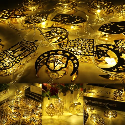 Foreverup Ramadan Lichterkette, 3m Ramadan Eid Dekorationen Lichterkette, LED Ramadan Lichterketten, 20 LED Ramadan Licht, Ramadan Dekorative Lichter für Ramadan Dekoration Garten Party Zubehör von Foreverup
