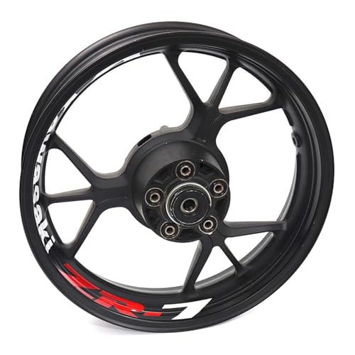 Motorrad Aufkleber Motorrad Reflektierende Felge Für K&awasaki Für ZR-7 Für ZR7 Für Zr-7 Streifen Aufkleber Aufkleber Vorne Hinten Aufkleber Vollen Satz Felgenaufkleber(9) von ForgUe