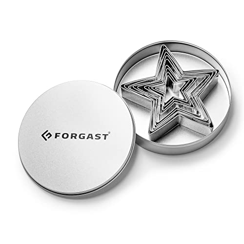 Forgast 9x Edelstahl Ausstechformen | Sterne | Brotausstechformen für Kinder | Ausstecher | Ausstechform | Keksausstecher | Plätzchenausstecher | Keksschneider | für Kekse, Marzipan, Plätzchen Forgast 9x Edelstahl Ausstechformen | Sterne | Brotausstechformen für Kinder | Ausstecher | Ausstechform | Keksausstecher | Plätzchenausstecher | Keksschneider | für Kekse, Marzipan, Plätzchen von Forgast