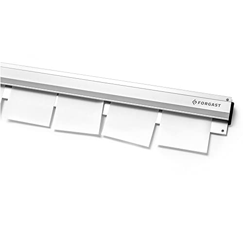 Forgast Bonleiste Gastronomie | 120cm | Bonhalter | Aluminium | Bonschienen | Wandklemmleisten | Notizleiste Klemmleist für Bar, Büro, Bestellung, Ticket von Forgast