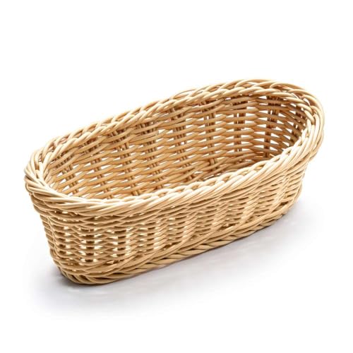 Forgast Brotkorb | Maße 23x15x6,5 cm | Aus weidenähnlichem Kunststoff | Leicht zu reinigen | Spülmaschinenfest | Einfache, hygienische und ästhetische Präsentation von Brot in Hotel oder Restaurant Forgast Brotkorb | Maße 23x15x6,5 cm | Aus weidenähnlichem Kunststoff | Leicht zu reinigen | Spülmaschinenfest | Einfache, hygienische und ästhetische Präsentation von Brot in Hotel oder Restaurant von Forgast