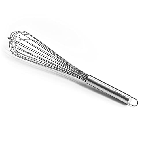 Forgast Edelstahl Schneebesen | Länge 40cm | Whisk | Rührbesen | für Mischen, Rühren Von Teig, Eiern, Aufschäumen, Schlagen und Rühren von Forgast