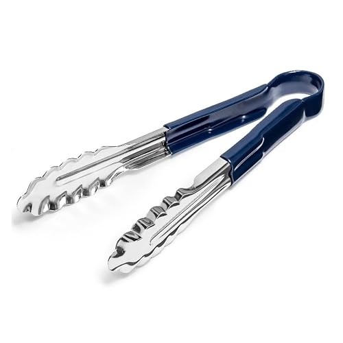 Forgast Edelstahl Servierzange HACCP | 23cm | Küchenzange | Kochzange | Bratzange | Fleischzange | Lebensmittel Zange | Blau | zum Kochen, Grillen, Buffet Servieren Forgast Edelstahl Servierzange HACCP | 23cm | Küchenzange | Kochzange | Bratzange | Fleischzange | Lebensmittel Zange | Blau | zum Kochen, Grillen, Buffet Servieren von Forgast