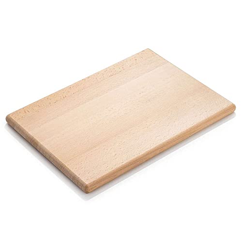 Forgast Einfaches Holzschneidebrett | Beidseitiges Holzbrett | 50 x 30 cm | für die Küche | Zum Schneiden Anrichten und Servieren | Küchenbrett | Schneideunterlage | Fleisch Käse Brot Gemüse und Obst von Forgast