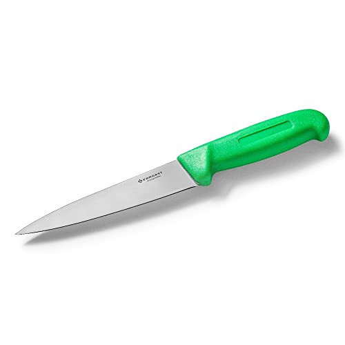 Forgast HACCP Kochmesser Küchenmesser | 15cm Klinge | Grün | Gemüsemesser | Schälmesser | Metzgermesser | Fleischermesser | Polypropylen-Griff von Forgast