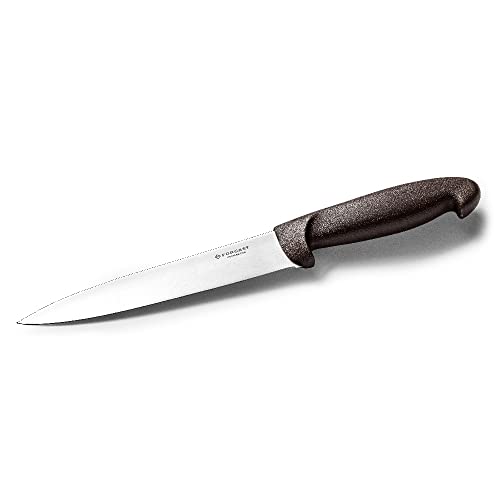 Forgast HACCP Kochmesser Küchenmesser | 18cm Klinge | Braun | Gemüsemesser | Schälmesser | Metzgermesser | Fleischermesser | Polypropylen-Griff von Forgast