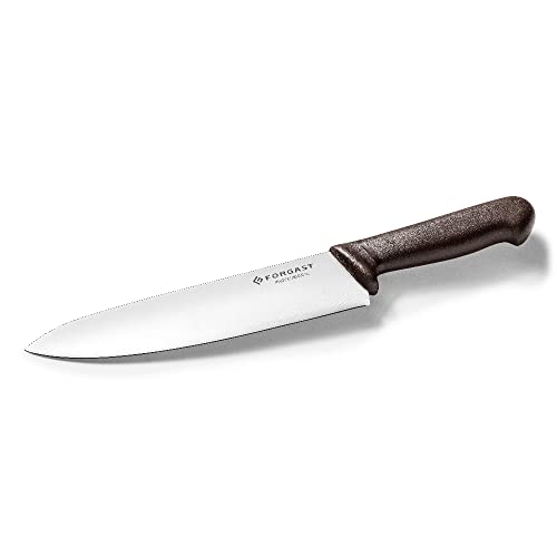 Forgast HACCP Kochmesser Küchenmesser | 21cm Klinge | Braun | Gemüsemesser | Schälmesser | Metzgermesser | Fleischermesser | Polypropylen-Griff von Forgast