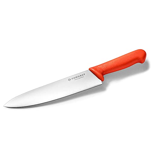Forgast HACCP Kochmesser Küchenmesser | 21cm Klinge | Rot | Gemüsemesser | Schälmesser | Metzgermesser | Fleischermesser | Polypropylen-Griff von Forgast