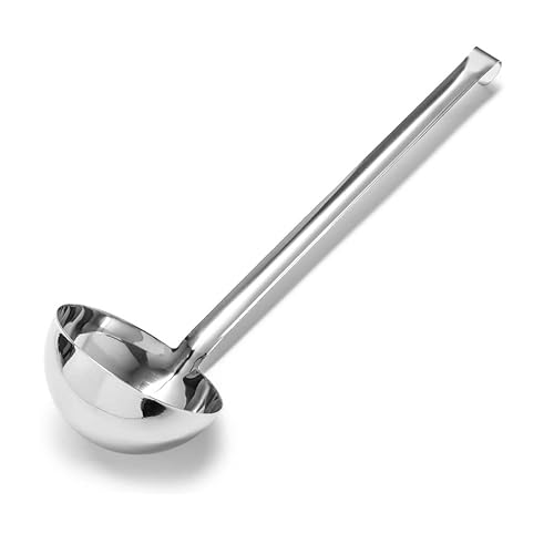 Forgast Haken Schöpflöffel | 1,5l | Hochwertige Schöpfkelle mit Hakengriff | Suppenkelle aus hochwertigem Edelstahl | Schöpfkelle | Gießlöffel | Küchenhelfer | Saucenlöffel | Gießlöffel von Forgast