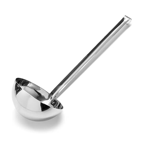 Forgast Haken Schöpflöffel | 2l | Hochwertige Schöpfkelle mit Hakengriff | Suppenkelle aus hochwertigem Edelstahl | Schöpfkelle | Gießlöffel | Küchenhelfer | Saucenlöffel | Gießlöffel von Forgast