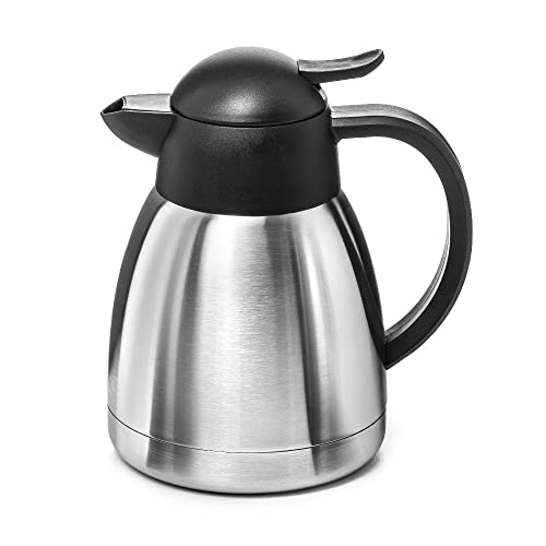 Forgast Isolierkanne | Warmhaltekanne aus Edelstahl | 1L | isolierte Kanne für Tee Kaffee | für heiße und kalte Getränke | auslaufsicher von Forgast