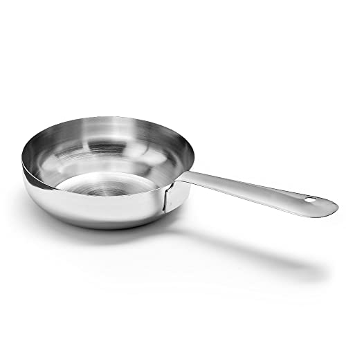 Forgast Mini Edelstahl-Pfanne | unbeschichtete Mini-Stielpfanne| ideal für kleine Snacks | Gastronomie und Küche von Forgast