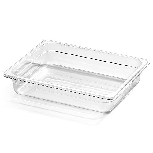 Forgast Polycarbonat Behälter | GN 1/2 | 32.5x26.5x0 cm | Gastronormbehälter | für Chafing Dish, Bain Marie, Saladette von Forgast