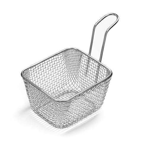 Forgast Quadratischer Frittierkorb | Edelstahl Pommes Frites Halter | Servierkörbchen | Frittierkörbe | Frittiernetzkorb | Friteusenkorb | Kochsieb für Pommes Zwiebelringe und Hähnchenflügel Forgast Quadratischer Frittierkorb | Edelstahl Pommes Frites Halter | Servierkörbchen | Frittierkörbe | Frittiernetzkorb | Friteusenkorb | Kochsieb für Pommes Zwiebelringe und Hähnchenflügel von Forgast