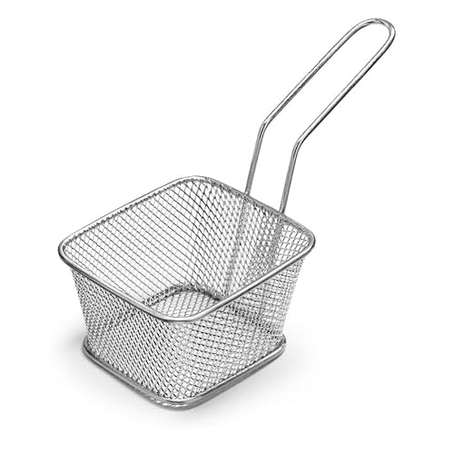 Forgast Quadratischer Frittierkorb | Edelstahl Pommes Frites Halter | Servierkörbchen | Frittierkörbe | Frittiernetzkorb | Friteusenkorb | Kochsieb für Pommes Zwiebelringe und Hähnchenflügel Forgast Quadratischer Frittierkorb | Edelstahl Pommes Frites Halter | Servierkörbchen | Frittierkörbe | Frittiernetzkorb | Friteusenkorb | Kochsieb für Pommes Zwiebelringe und Hähnchenflügel von Forgast