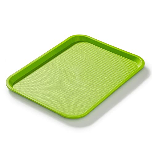 Forgast Rechteckig Fast Food-Tablett 40x30cm Grün Bruchsicheres Serviertablett Kunststofftablett Servierplatten für Restaurant, Couchtisch, Küche, Esszimmer Café, Fast Food, FG12522 von Forgast