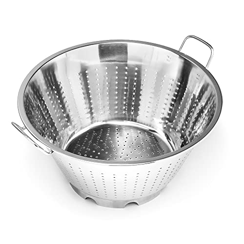 Forgast Sieb Edelstahl | ⌀40cm | Küchensieb | Nudelsieb | Seiher | Metallsieb | Edelstahlsiebe | Blanchiersieb | Salatsieb | Suppensieb | Passiersieb von Forgast