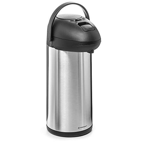 Forgast Thermosflasche mit Pumpe | 5L Liter | Thermoskanne | Pumpkanne | Isolierkanne Edelstahl | Isolierflasche | Pump-Kaffeekanne von Forgast