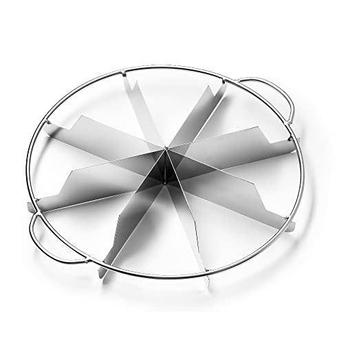 Forgast Tortenteiler | Rund | Edelstahl |Kuchenteiler | Kuchen Slicer Tortenteiler | Kunststoff Tortenteiler Zum Schneiden von 8 Gleichen | Tortenstücken Küche Kuchen Gadget von Forgast