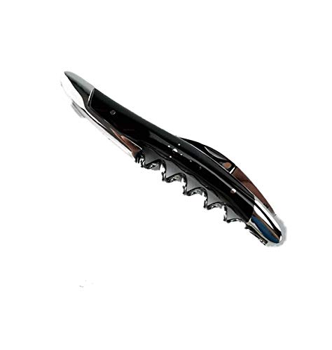 Forge De Laguiole Original Kellnermesser Sommelierbesteck - Griff schwarzes Büffelhorn - Edelstahl glänzend, neues Modell von Forge De Laguiole