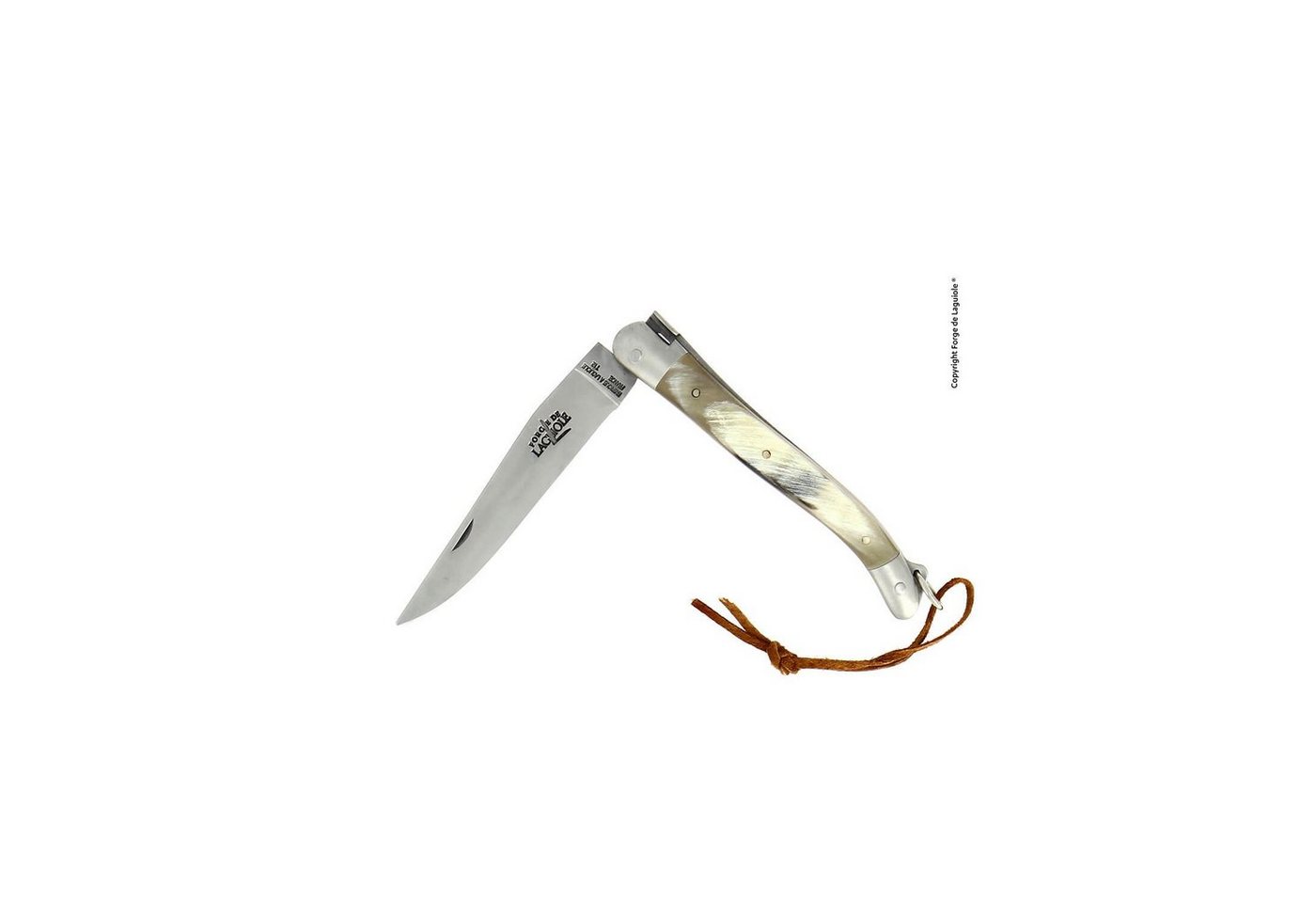 Forge de Laguiole Kochmesser Taschenmesser 11 cm Aubrac Rinderhorn 2 Mitres matt von Forge de Laguiole
