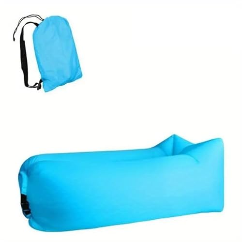 Aufblasbare Liege, Luftsofa-Hängematte, tragbar, wasserdicht und auslaufsicher, für Hinterhof, See, Strand, Camping und Picknicks (Himmelblau) von ForgeAgo