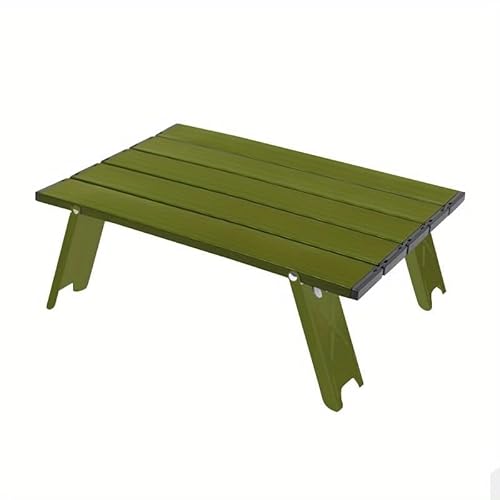 ForgeAgo Ultraleichter, kompakter Campingtisch – Mini-Strand-Picknick-Klapptisch mit Tragetasche (Armeegrün) von ForgeAgo