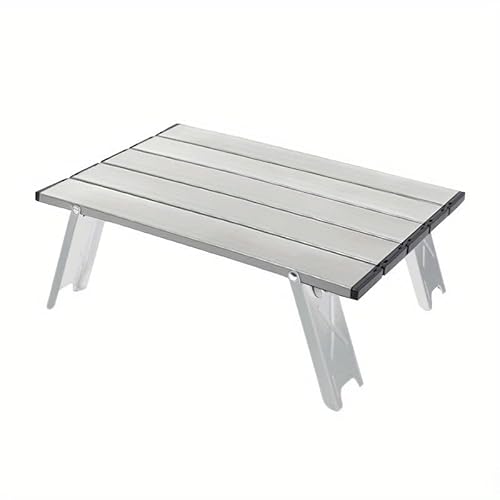 ForgeAgo Ultraleichter, kompakter Campingtisch – Mini-Strand-Picknick-Klapptisch mit Tragetasche (silberfarben) von ForgeAgo