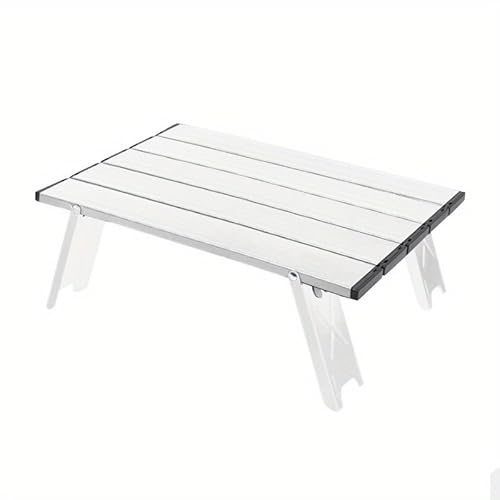 ForgeAgo Ultraleichter, kompakter Campingtisch – Mini-Strand-Picknick-Klapptisch mit Tragetasche (weiß) von ForgeAgo