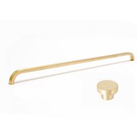 Gebürstete Unlackierte Messing "Curve" Schubladenknauf Und Knauf, Schrankknauf Schubladengriffe, Küchenbeschläge." von ForgeHardwareStudio