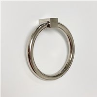 Nickel Poliert Runde ""Zimi"" Ring Pull Schrankknopf, Möbel Und Küchenbeschläge von ForgeHardwareStudio