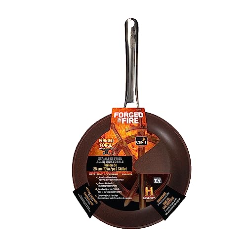 Geschichte - im Feuer geschmiedet - Edelstahl Antihaftpfanne - Komfortgriff - ofenfest bis 500 - auf allen Herdarten kompatibel 10 Inch Skillet von Forged in Fire