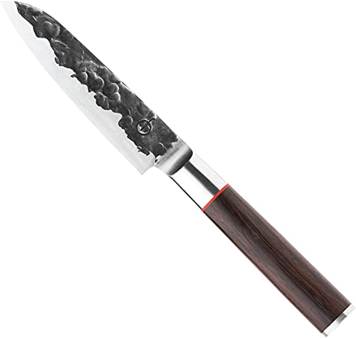 Forged Sebra Santokumesser 14cm, handgefertigt, in Holzkiste von Forged