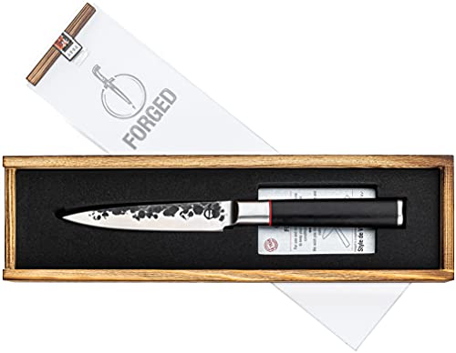 Forged Sebra Universalmesser 12cm, handgefertigt, in Holzkiste von Forged