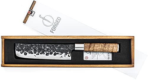 Forged VG10 Hackmesser, 17cm, handgefertigt, in Holzkiste von Forged