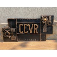 Steampunk Plakette, Schild, Steampunk, Hausnummer Weihnachten, Eisen Geschenk, Geburtstag, Jubiläum von ForgedCommodities