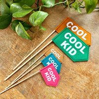 Cool Kid Filzfahne in Benutzerdefinierten Farben - Filz-Speerspitzenfahne Standard- Oder Minigröße Kinderzimmer Bunte Spielzimmer Dekoration von ForgedinFables