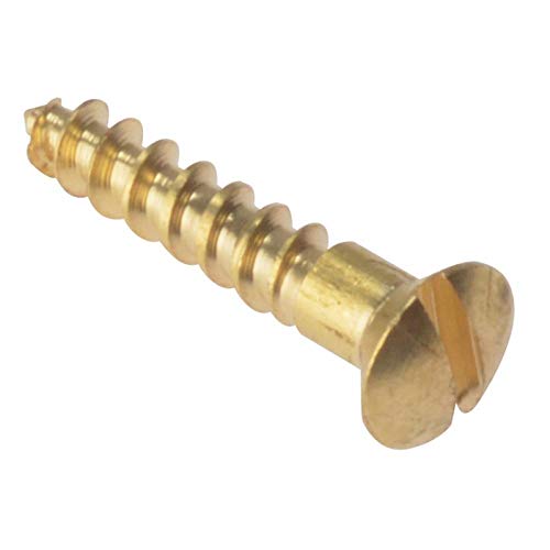 ForgeFix Wood Screws - Solid Brass | 3/4" x 6 | Raised Head | Box 200 von Forgefix
