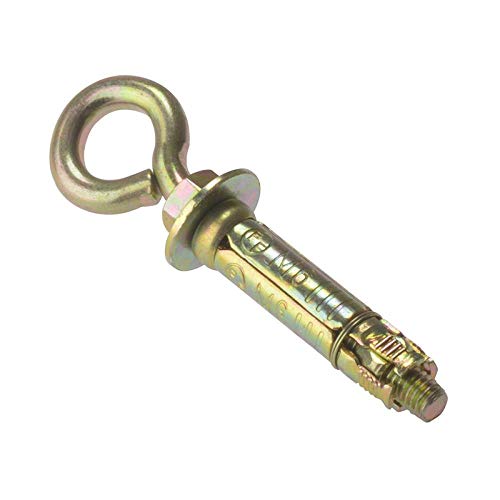 Forgefix EYE6 M Augbolzen M6 Mauerwerk Verankert Eye Bolt – Zink Gelb Passiviert von Forgefix