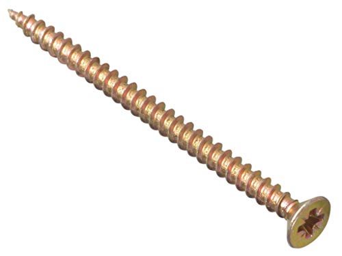 Forgefix FORMPS460Y-TB Purpose Pozi Compatible Screw CSK ST ZYP 4.0 x 60mm Box 200, Multi Colour, 4,0 x 60 mm, Stück von Forgefix
