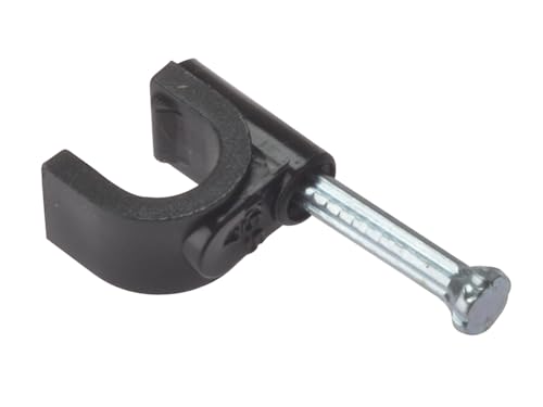 Forgefix rcc67b rund Koax-Kabel-Clip – Schwarz von Forgefix