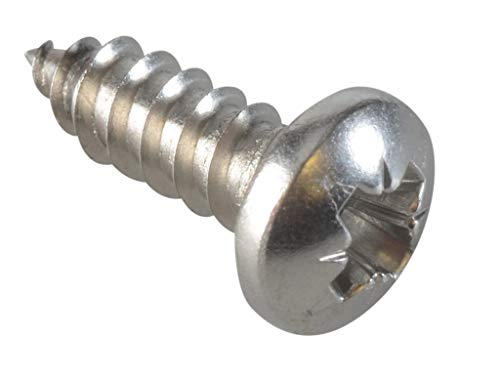 Self-Tapping Screw Pozi Compatible Pan A2 SS 1/2in x 8 ForgePack 40 von Forgefix