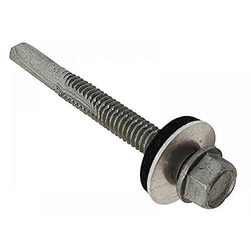 TechFast Roofing Sheet to Steel Hex Screw & Washer No.5 Tip 5.5 x 65mm Box 100 von Forgefix