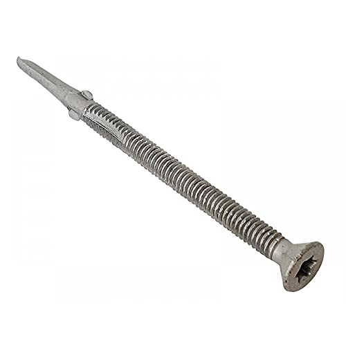 TechFast Timber to Steel CSK/Wing Screw No.3 Tip 5.5 x 80mm Box 100 von Forgefix