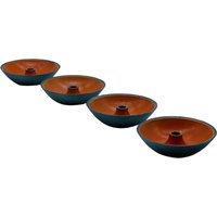 Denco Kerzenhalter Aus Gusseisen Und Orange Emaille Danish Modern Minimalist von ForgetMeNotsCA