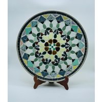 Große Dekorative Vintage Mosaik Fliesenplatte Servierplatte Boho Eclectic Mid Century Retro Geschenk von ForgetMeNotsCA