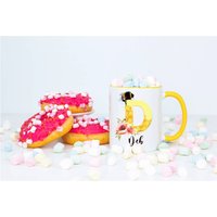 Bee Initial Becher, Becher Geschenk Set, Alphabet Personalisierte Set von Forgetmeknotwales