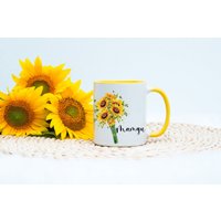 Mamgu Muttertagsgeschenk, Nanny Nana Tasse, Personalisierte Blumen Gelbe Henkeltasse, Geschenk Für Sie von Forgetmeknotwales